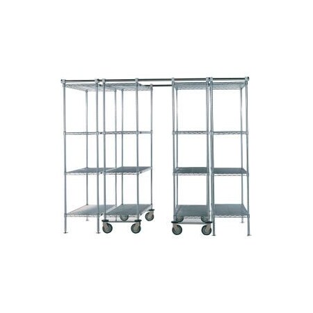 Global Equipment Space-Trac 4 Unit Storage Shelving Poly-Z-Brite 36"W x 24"D x 74"H - 12 ft. 795992